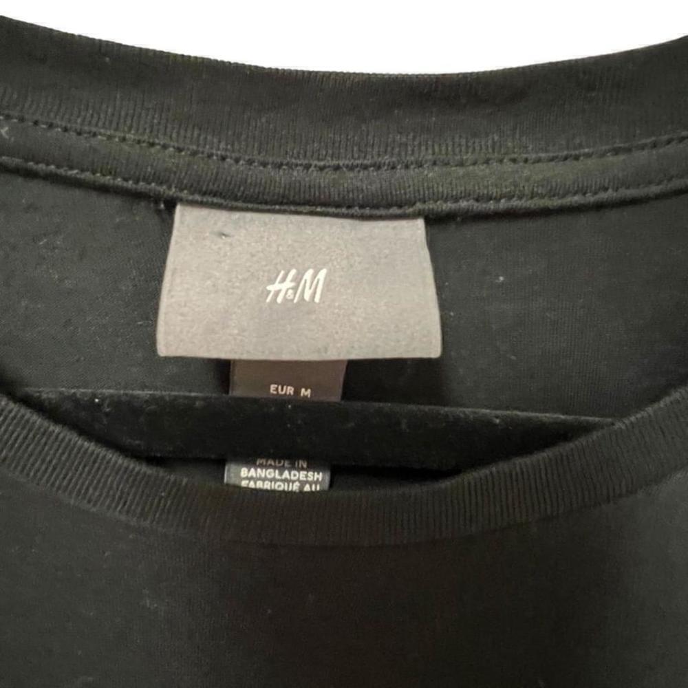 H&M Men’s Black Graphic Print Tee Remember the First Time I saw You, Size Medium - Picture 2 of 10